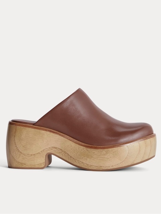Everlane Shoes - EVERLANE Leather THE WOODEN PUFFA CLOG - Size 8